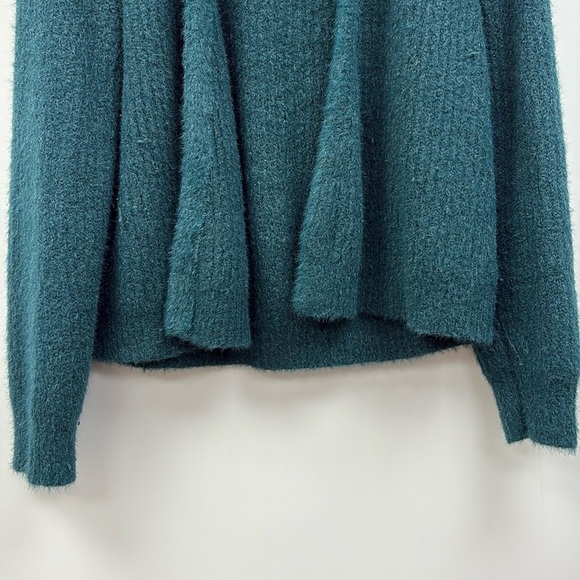 Anthropologie Sleeping on Snow Northbound Eyelash Cardigan Sweater Teal Small - Picture 6 of 11